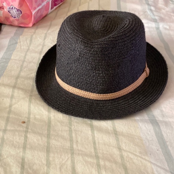 Grey fedora hat straw - Picture 1 of 8